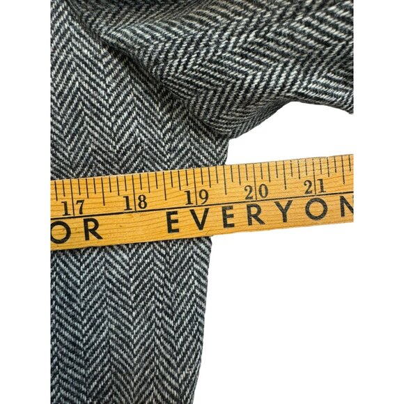 Stafford Mens Herringbone Wool Blazer Jacket Size 40R Gray Classic Academia - Picture 10 of 15